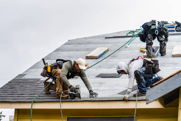Professional Roofing technician working in Apalachin, NY